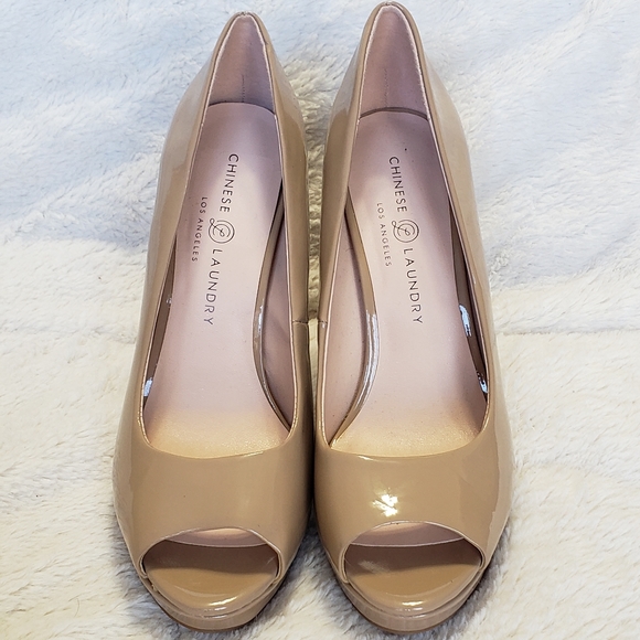 Chinese Laundry Nude Peep-toe Heels Size 8.5 - Picture 2 of 8